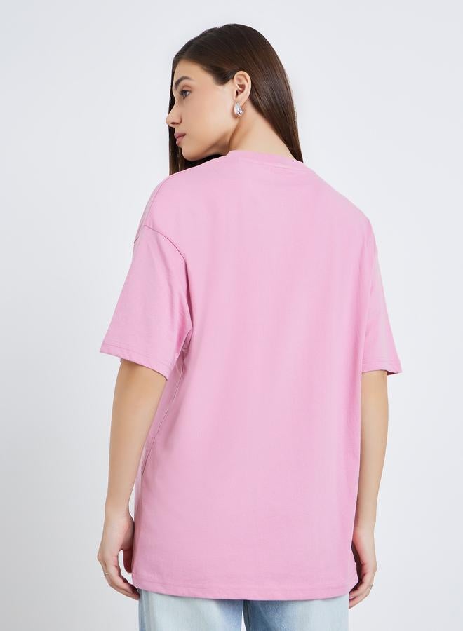 ستايلي تيشيرت بشعار لندن وقصة واسعة - Image 5